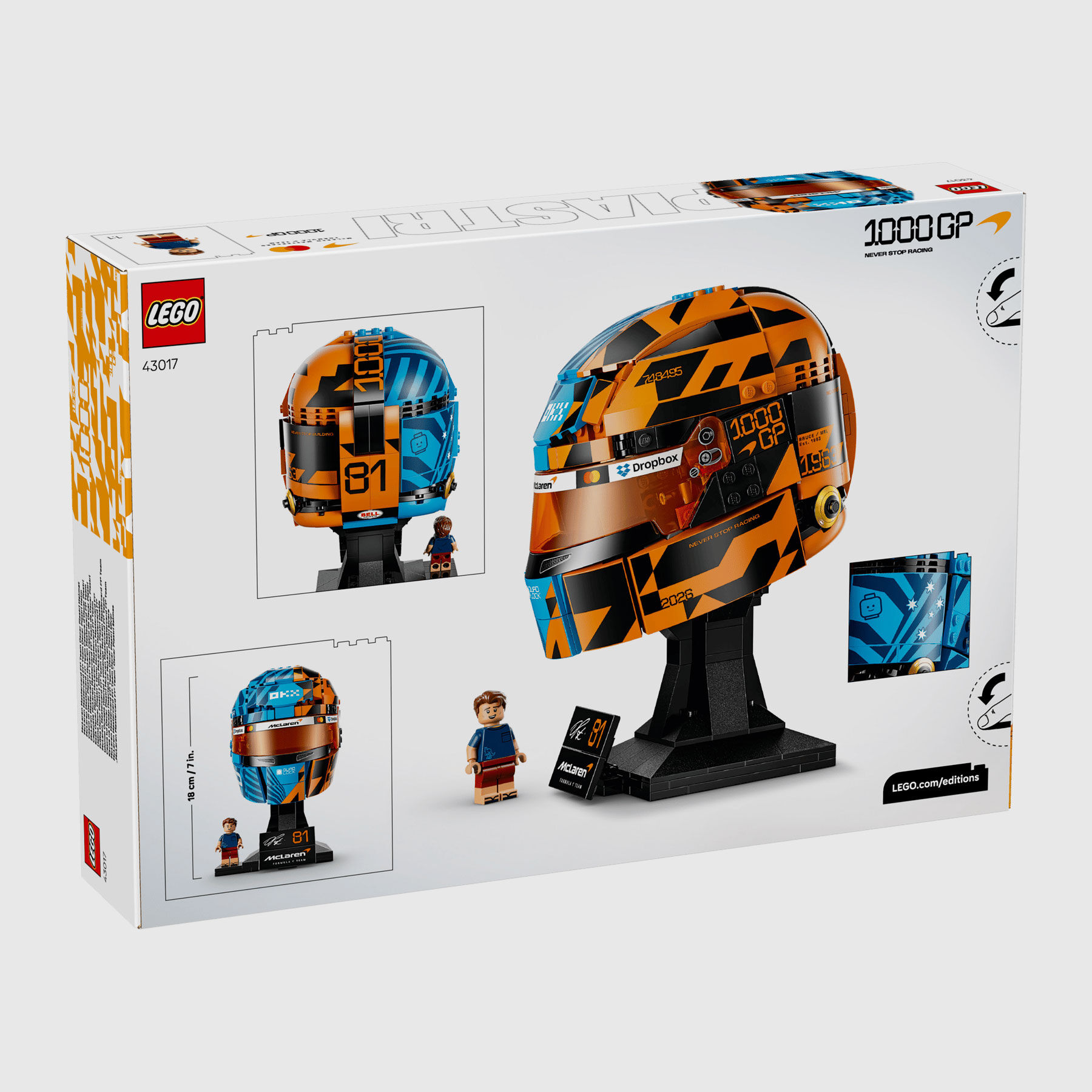 LEGO® Oscar Piastri Helmet Set - McLaren Mastercard F1 | Fuel For Fans