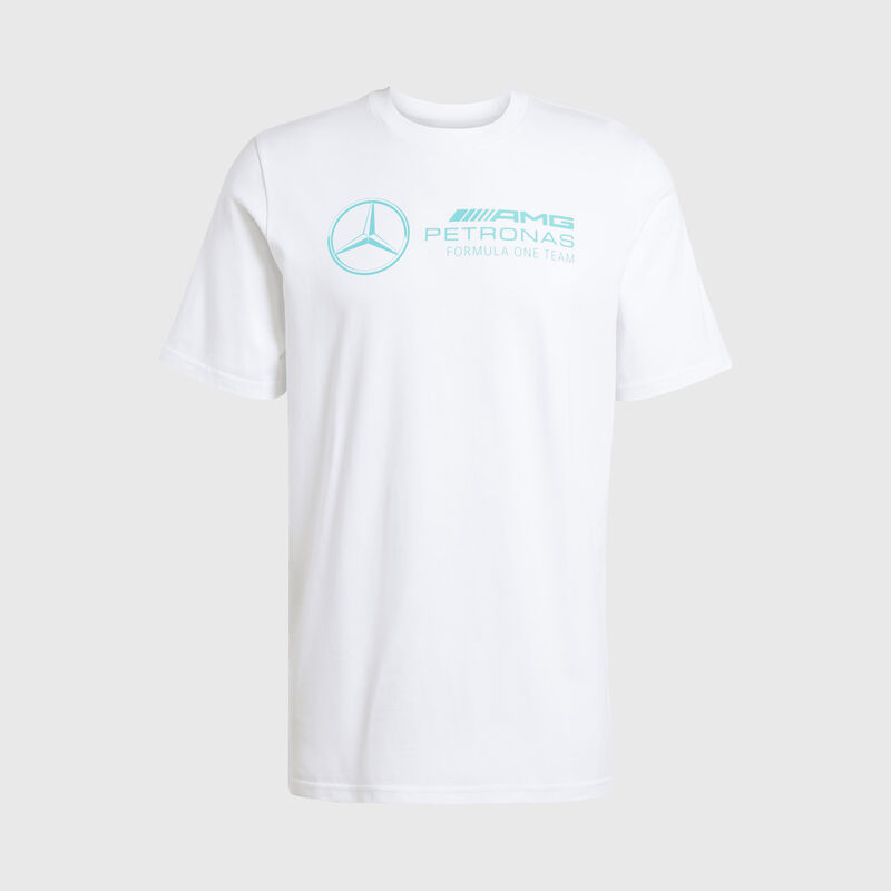 adidas Graphic DNA T-shirt 2025 - Mercedes-AMG F1 - White XS for males - 4068802462736 - Fuel For Fans F1 Merchandise store