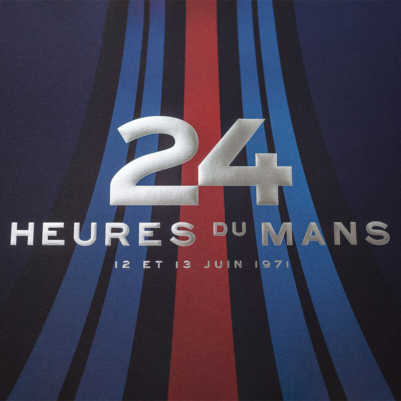 PORSCHE SL MARTINI LE MANS 24 HOUR POSTER - blue