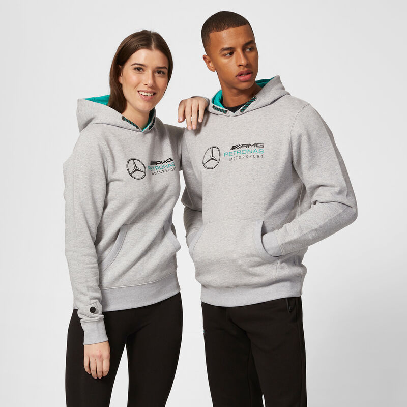 MAPM FW LOGO HOODED SWEAT - grey