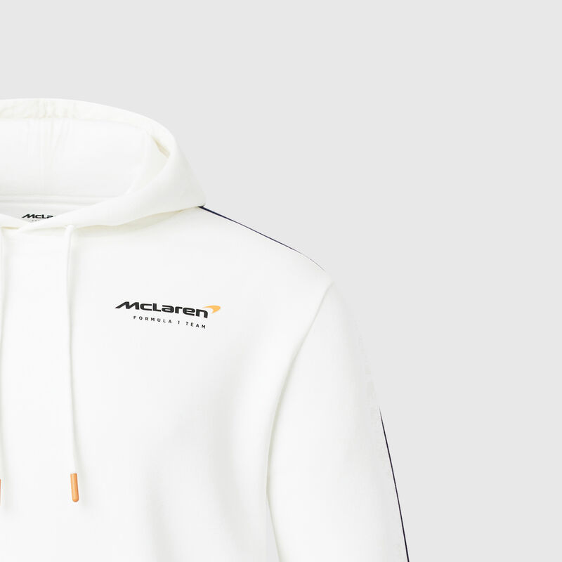 MCLAREN GULF SL STRIPED SLEEVE HOODY - snow white