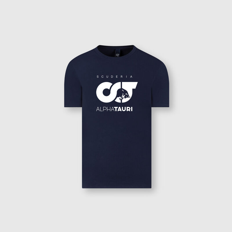 ALPHA TAURI RP KIDS LARGE LOGO TEE - navy