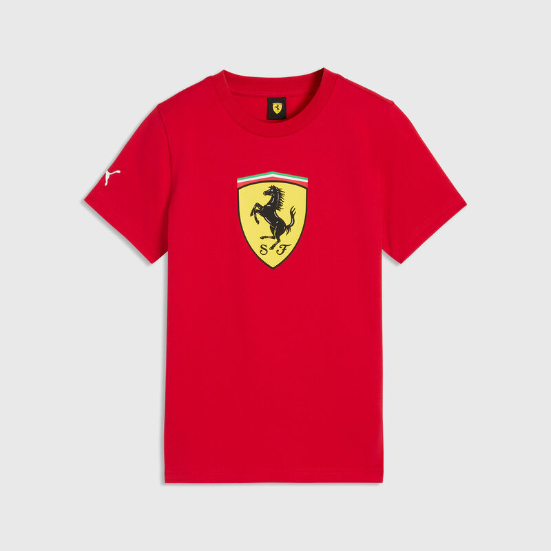 SF FW KIDS Shield Tee - Rosso Corsa