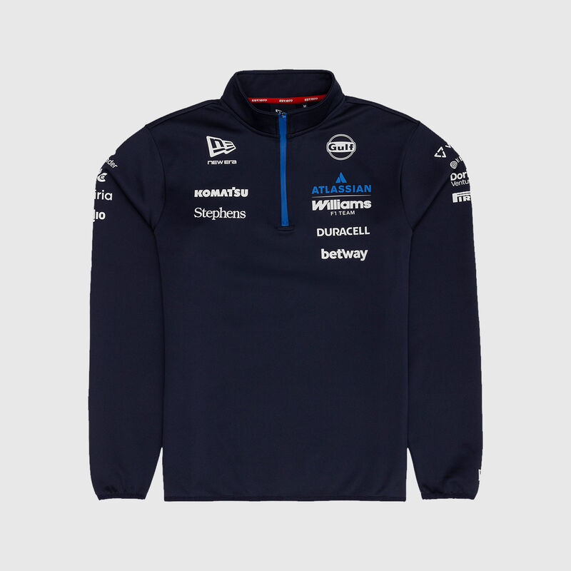2026 Team 1/4 Zip 2026 - Williams Racing - Navy S for males - 199841547789 - Fuel For Fans F1 Merchandise store