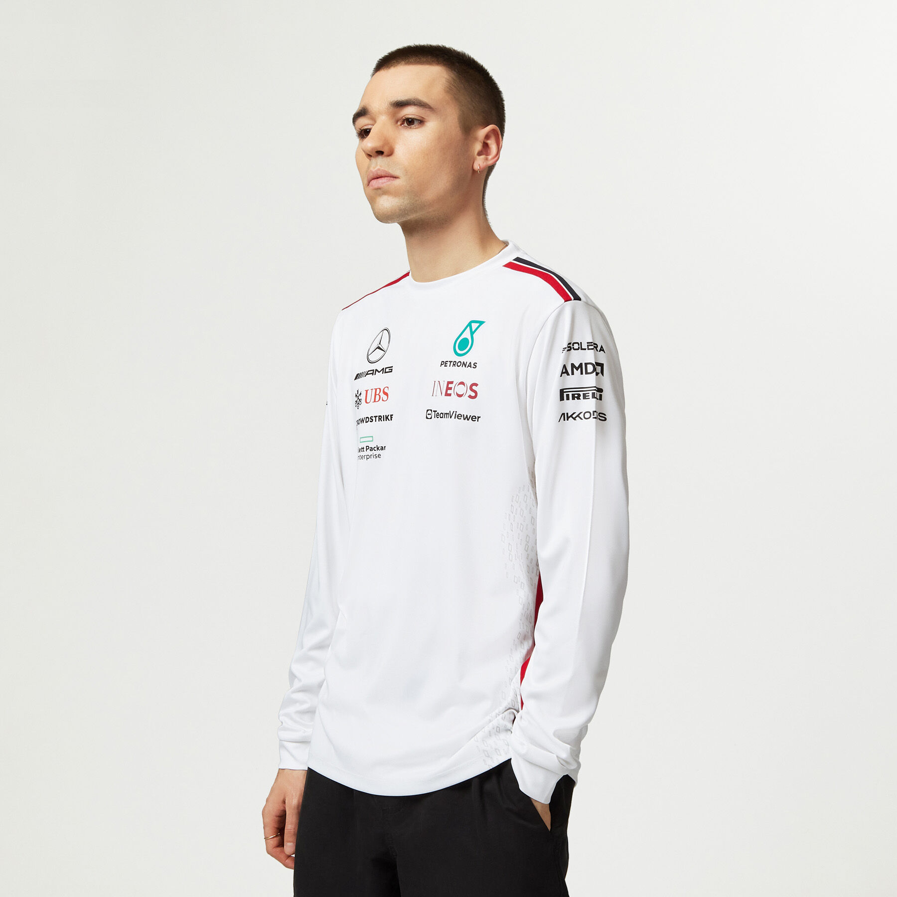 2023 Team Long Sleeve Team T shirt Mercedes AMG F1 Fuel For Fans