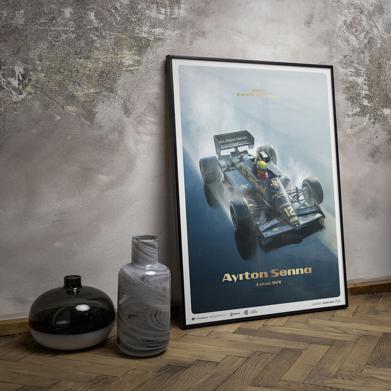 ASENNA SL LOTUS RAINMASTER ESTORIL 1985 POSTER - Multicolor