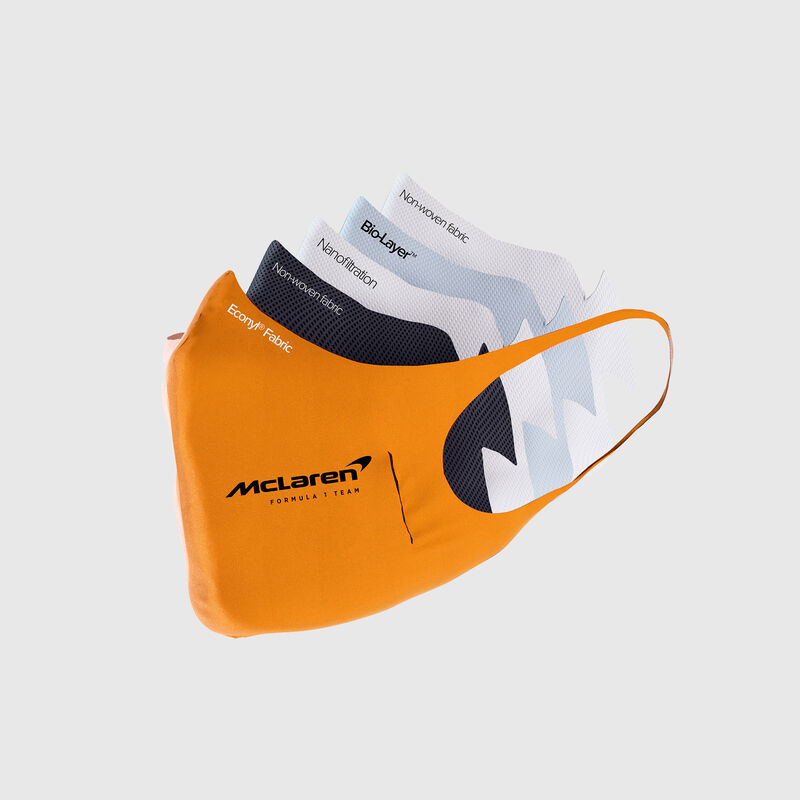 MCLAREN STRIPE U FACE MASK - orange