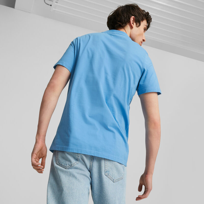 SF LS RACE COLORED BIG SHIELD TEE - blue