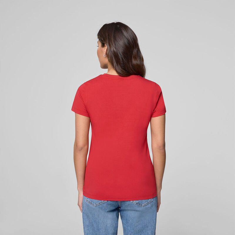 SF FW WOMENS LARGE SHIELD TEE - red