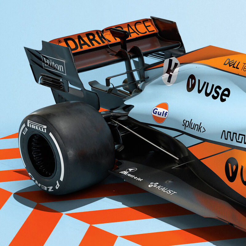 MCLAREN X GULF - LANDO NORRIS LTD ED 2 POSTER - blue