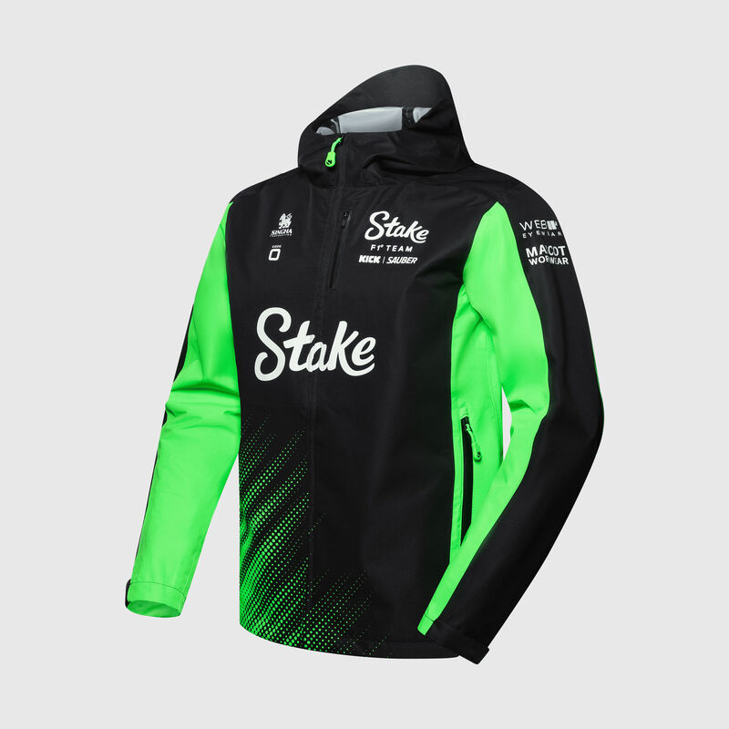STAKE RP MENS TEAM RAIN JACKET - black