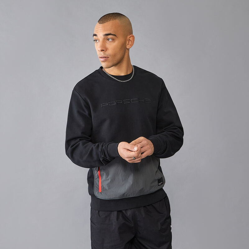 PORSCHE FW UTILITY CREW SWEAT - black