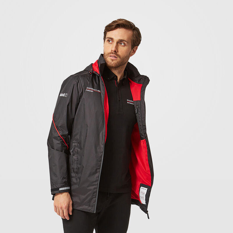 PORSCHE RP UNISEX TEAM RAIN JACKET - black