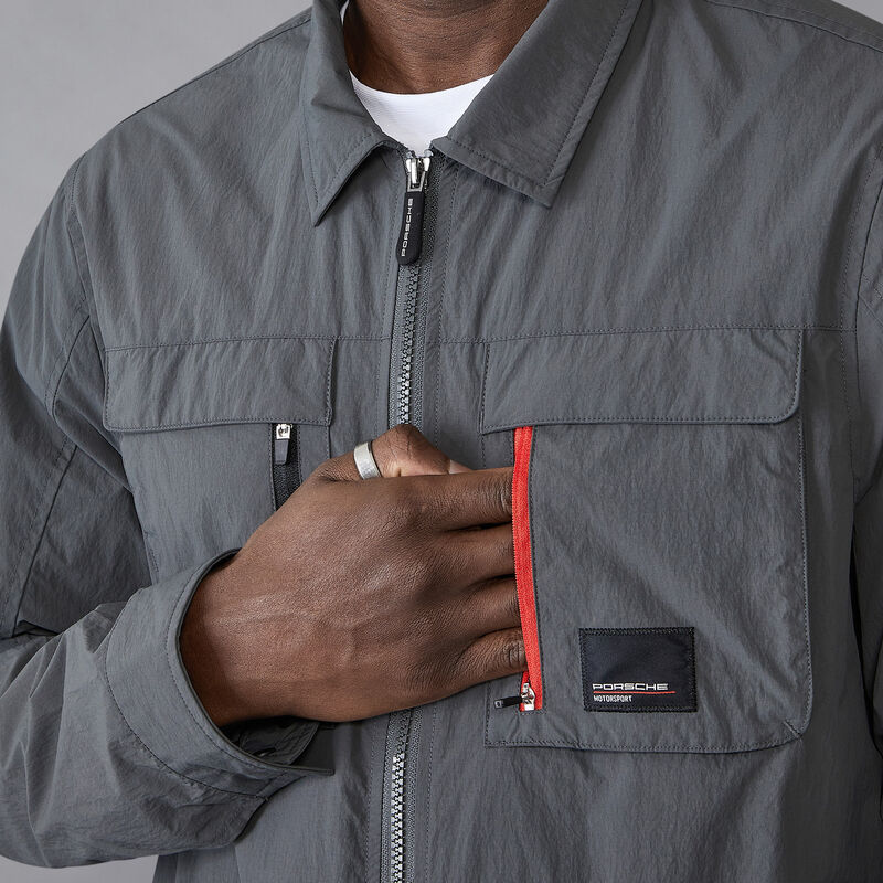 PORSCHE FW MENS UTILITY OVERSHIRT - grey