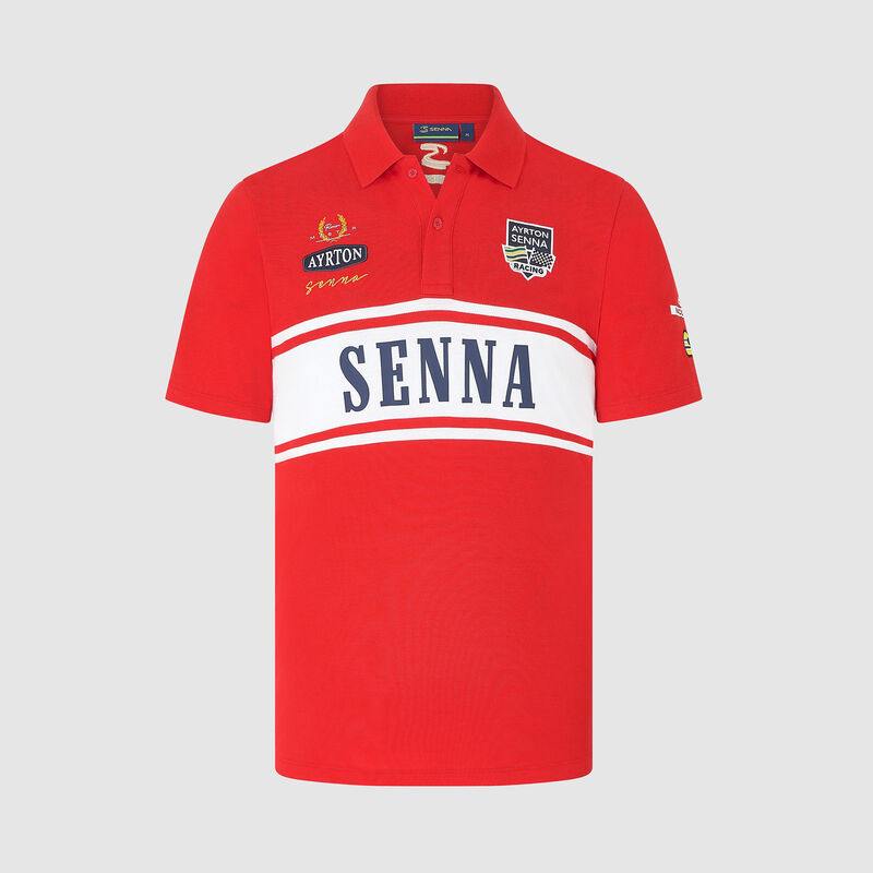 AS FW MENS LEGACY PATCHWORK POLO - red