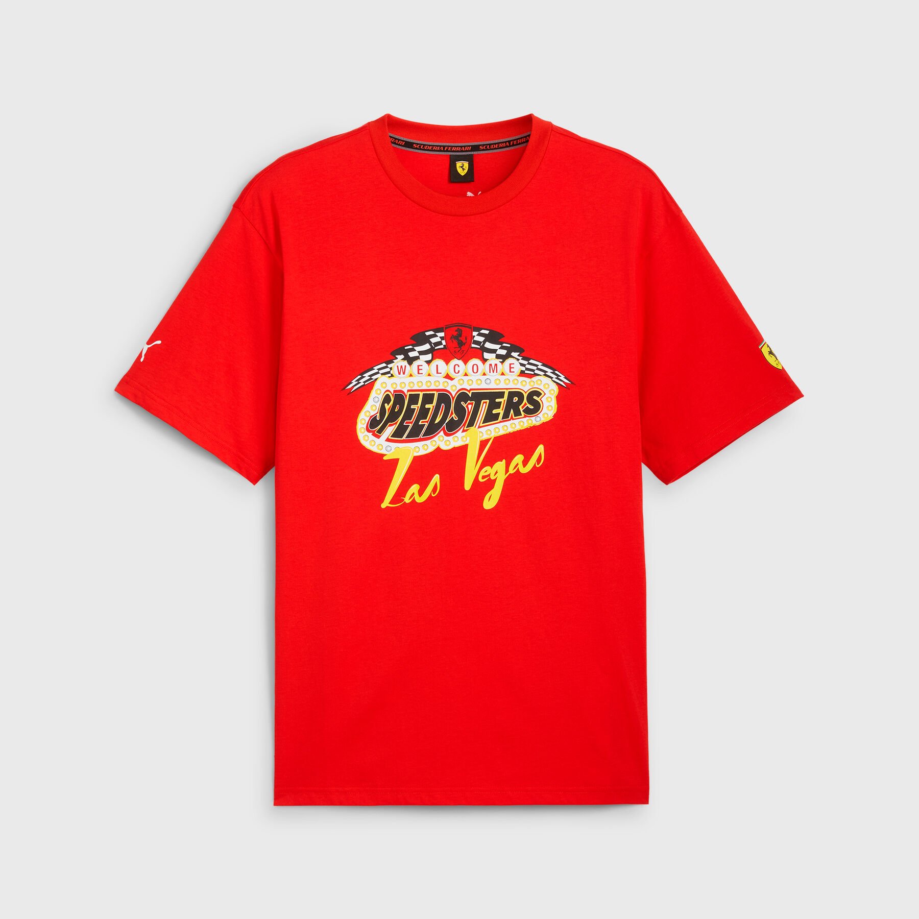 PUMA 2023 Las Vegas GP Garage Crew T shirt Scuderia Ferrari F1 Fuel For Fans
