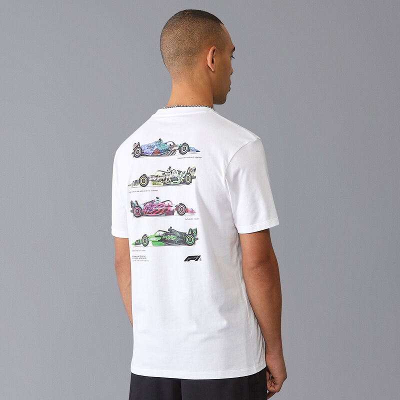 F1 FW CAR GRAPHIC TEE - white
