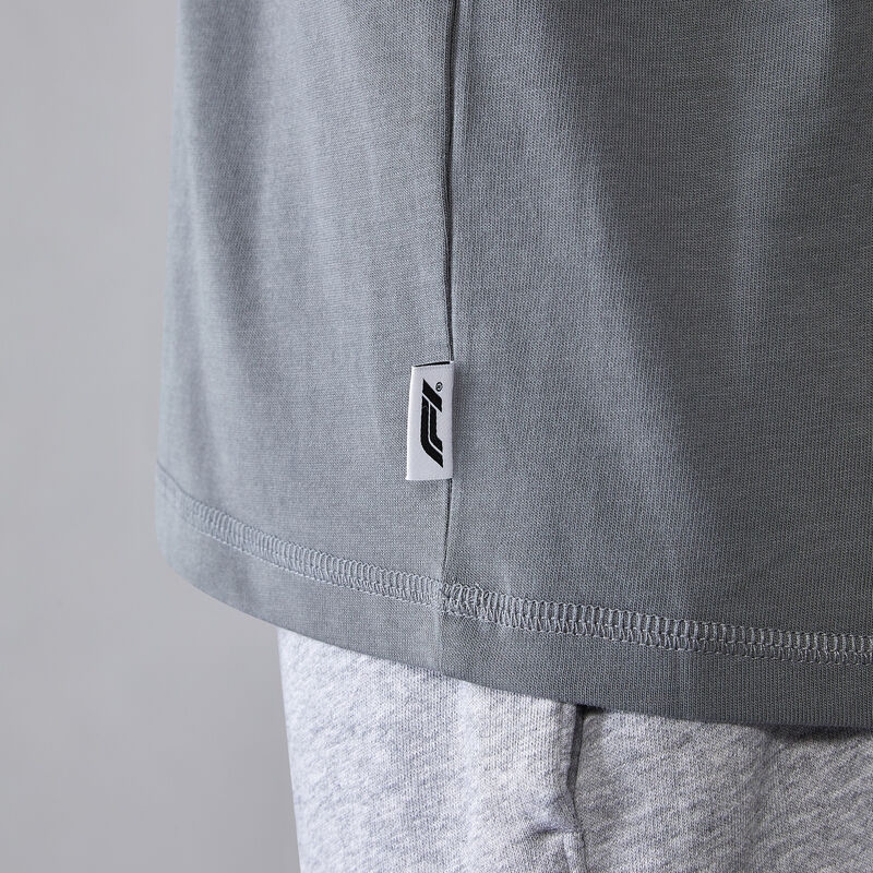 F1 FW RELAXED FIT BOUCLE TEE - grey melange
