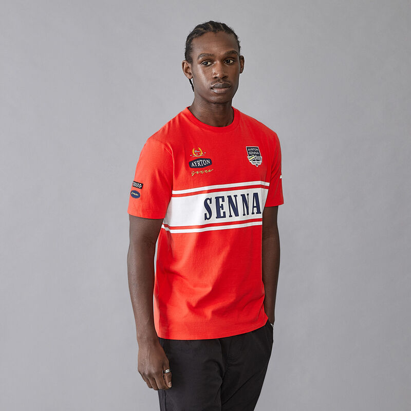AS FW MENS LEGACY PATCHWORK SENNA TEE - red