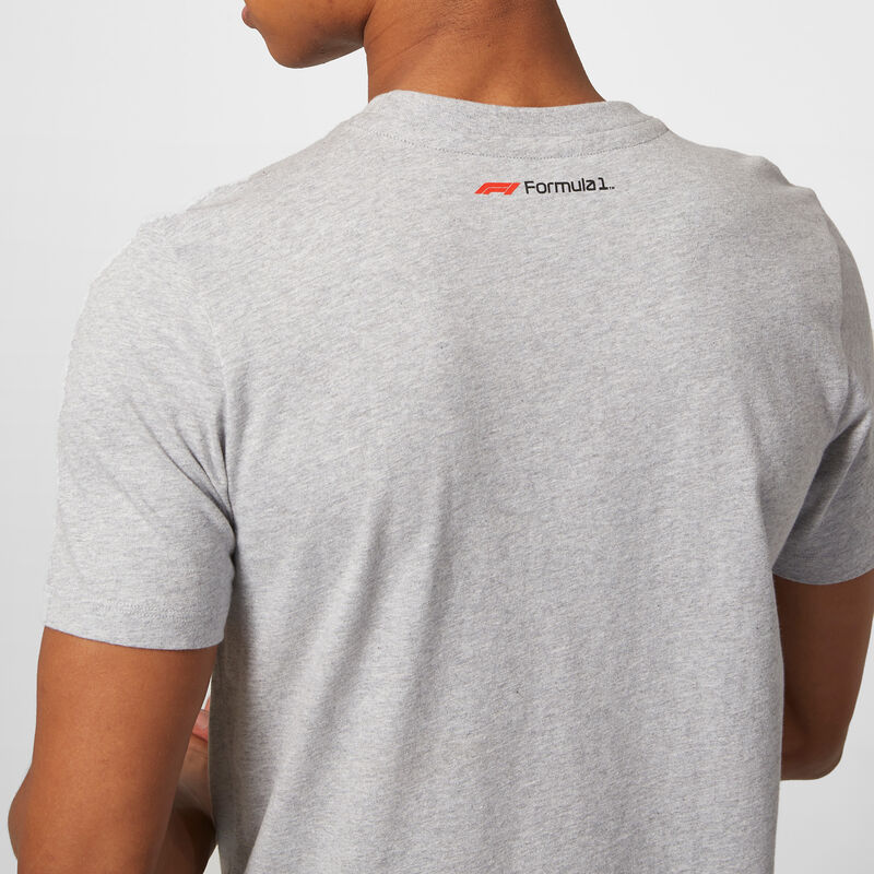 F1 FW MENS LARGE LOGO TEE - grey