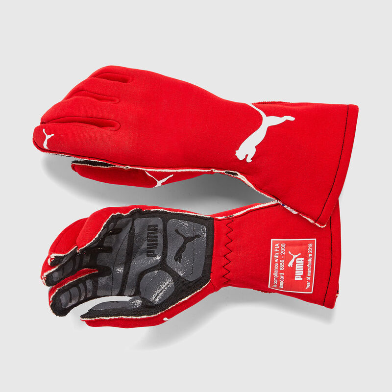 PU RW PODIO FIA GLOVES - red