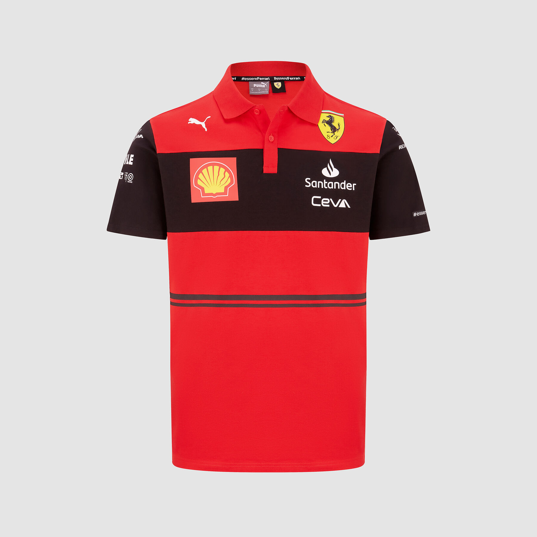 POLO Formula One 1 Scuderia Ferrari Mens Stripe Poloshirt Race Team NEW Red XL 