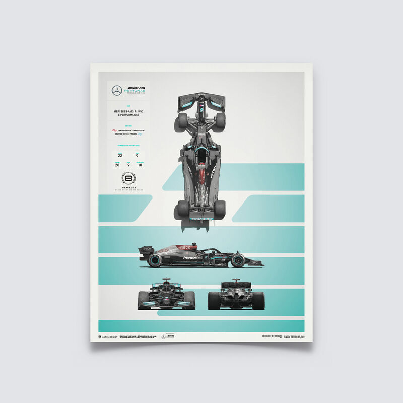 MAPF1 TEAM BLUEPRINT 2021 CLASSIC POSTER - multicolor