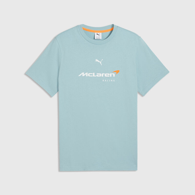 PUMA Large Logo T-shirt 2026 - McLaren Racing - Seafoam XS for males - 4070032181813 - Fuel For Fans F1 Merchandise store