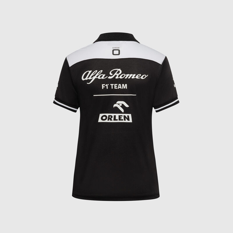 ALFA ROMEO RACING SL WOMENS TEAM POLO - black / white / red