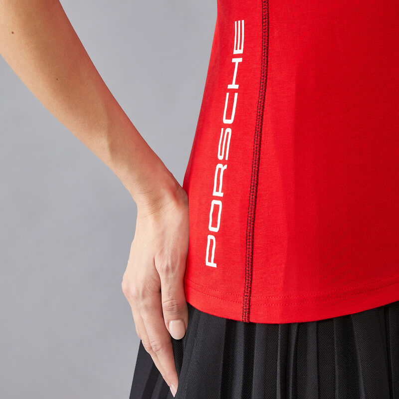 PORSCHE FW WOMENS POLO - red