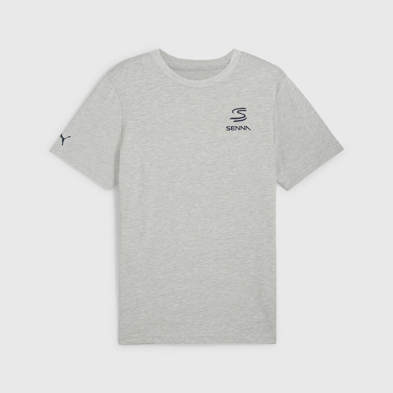 PUMA Senna A Vida Motorsport T-shirt 2024 - Ayrton Senna - Light grey XL for males - Fuel For Fans F1 Merchandise store