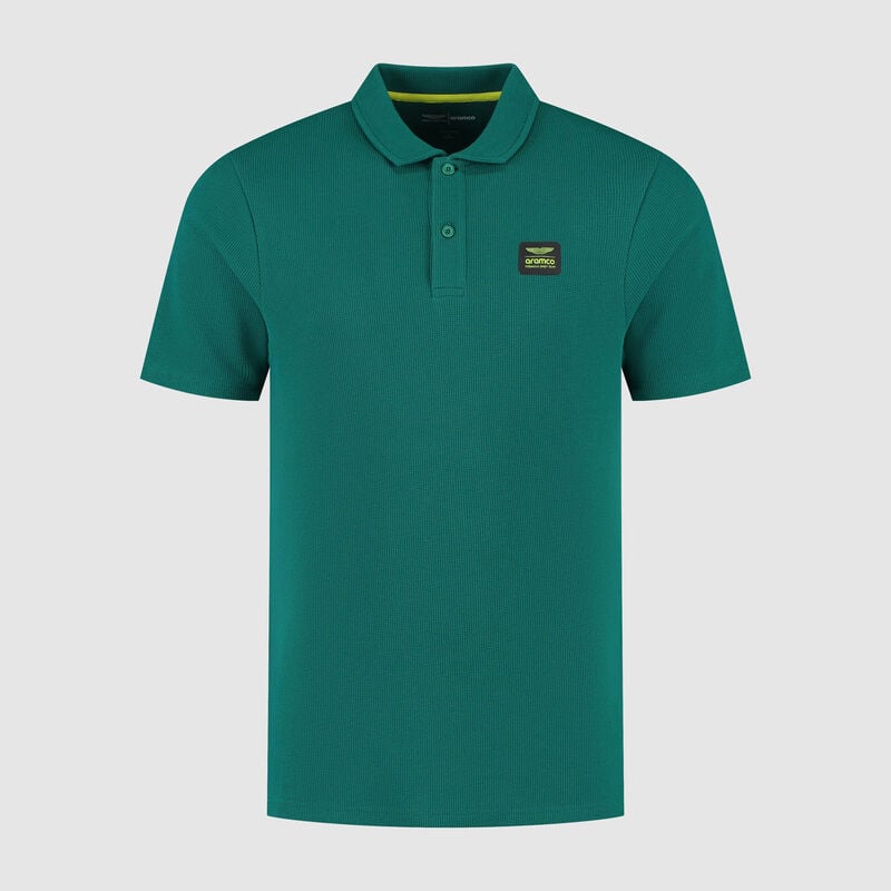AMF1 FW MENS TECH WAFFLE POLO - green