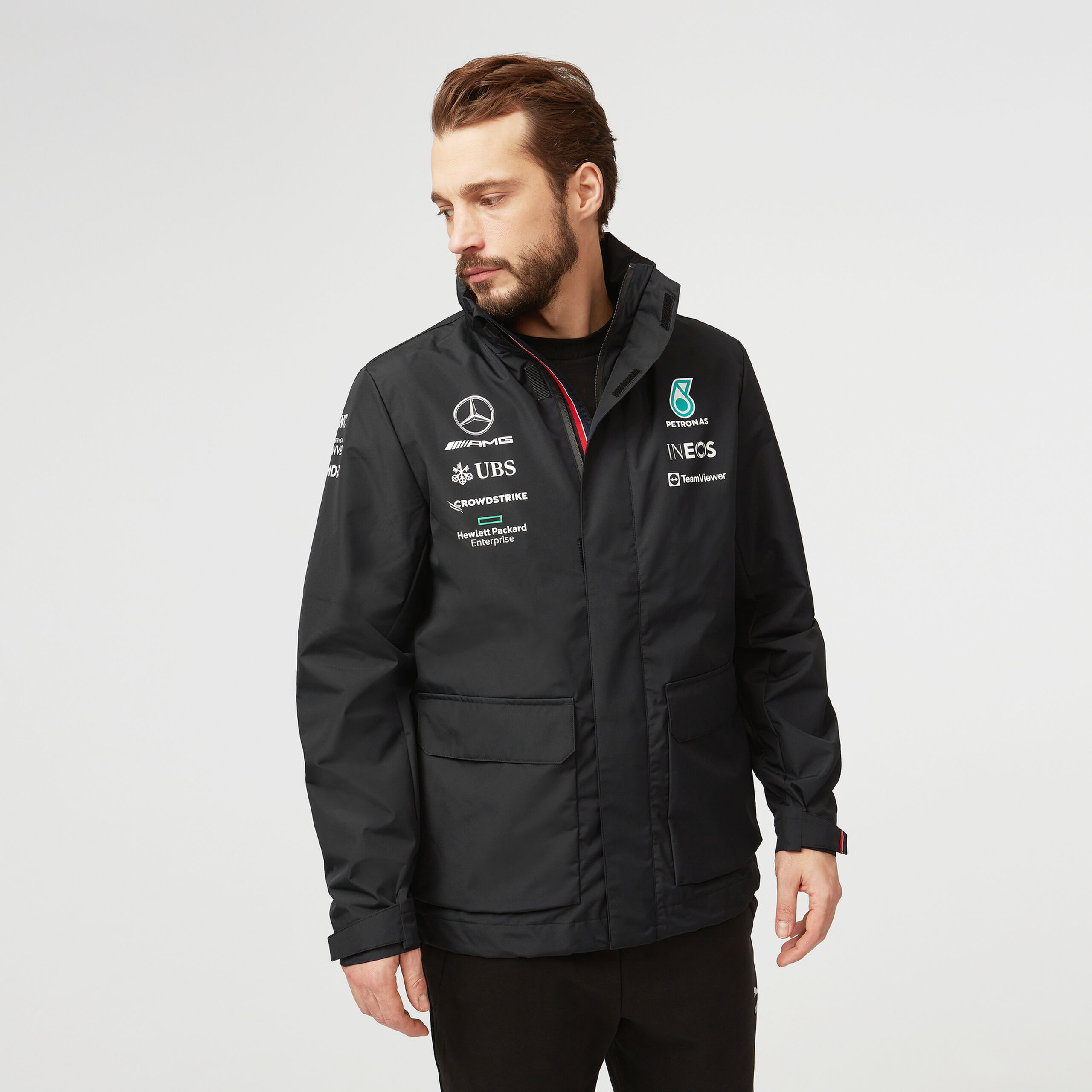 2022 Team Rain Jacket - Mercedes-AMG Petronas | Fuel For Fans