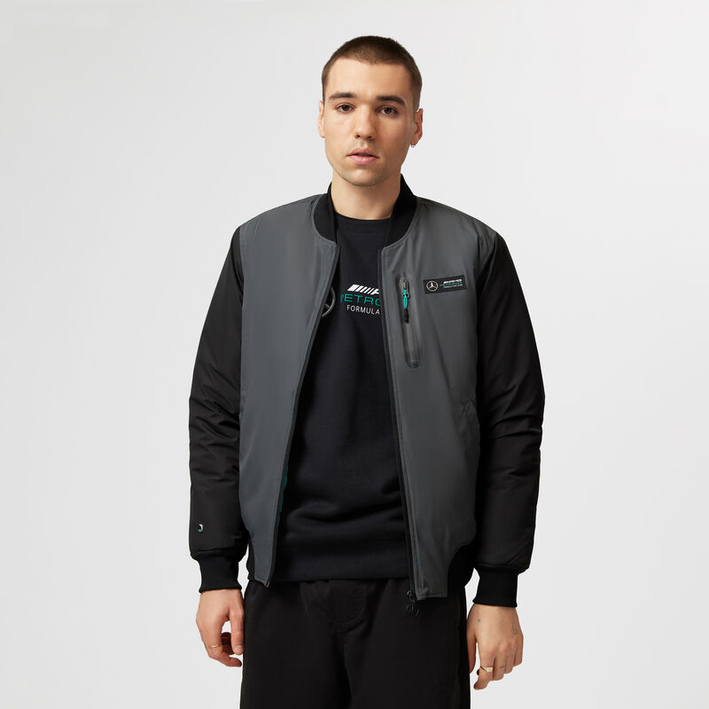 MAPF1 FW BOMBER JACKET - grey / black