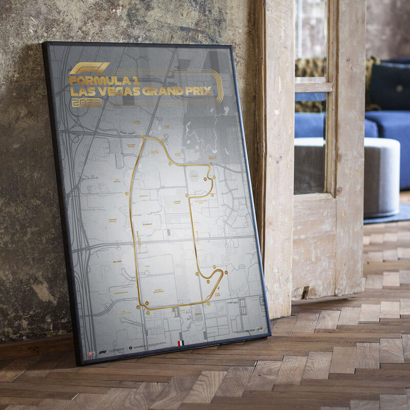 F1 2023 LAS VEGAS GP POSTER - grey
