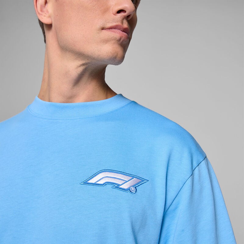 F1 FW HERITAGE LOGO TEE - blue