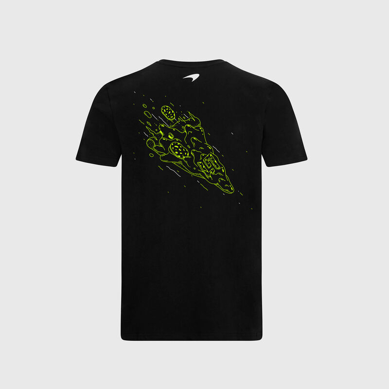 MCLAREN FW MENS LANDO NEON PIZZA TEE - black