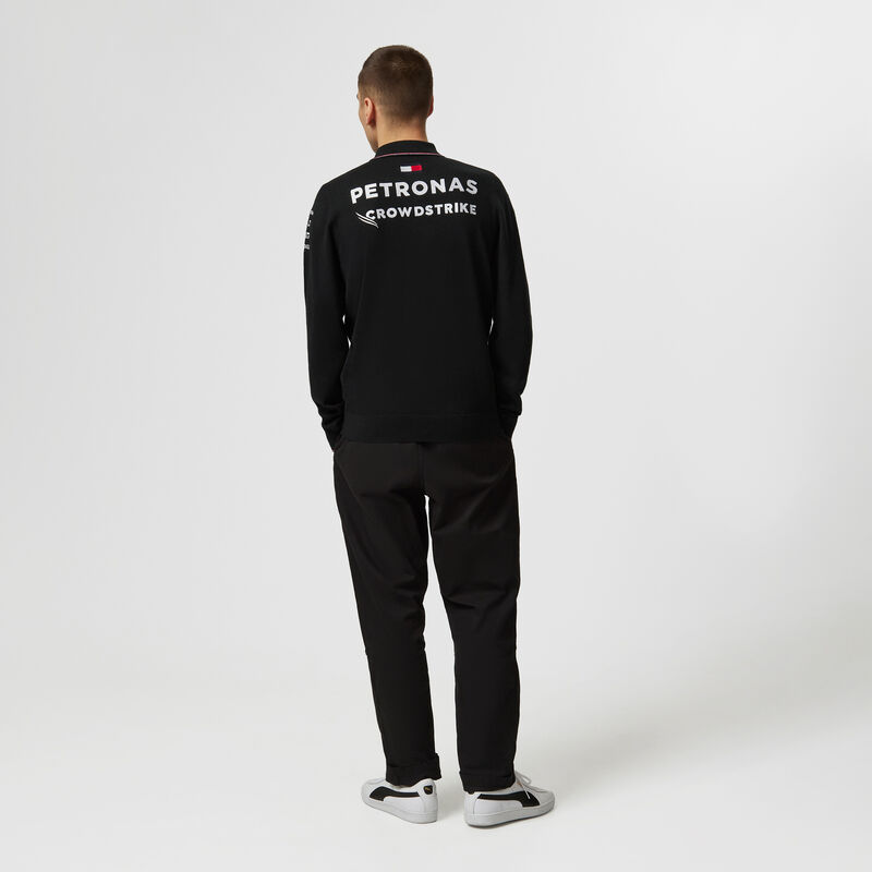 MAPF1 RP KNITTED LS POLO - black