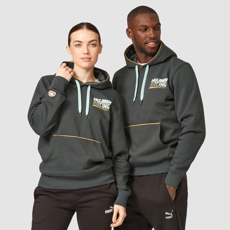 MCLAREN FW GULF RACING HOODED SWEAT - antracit