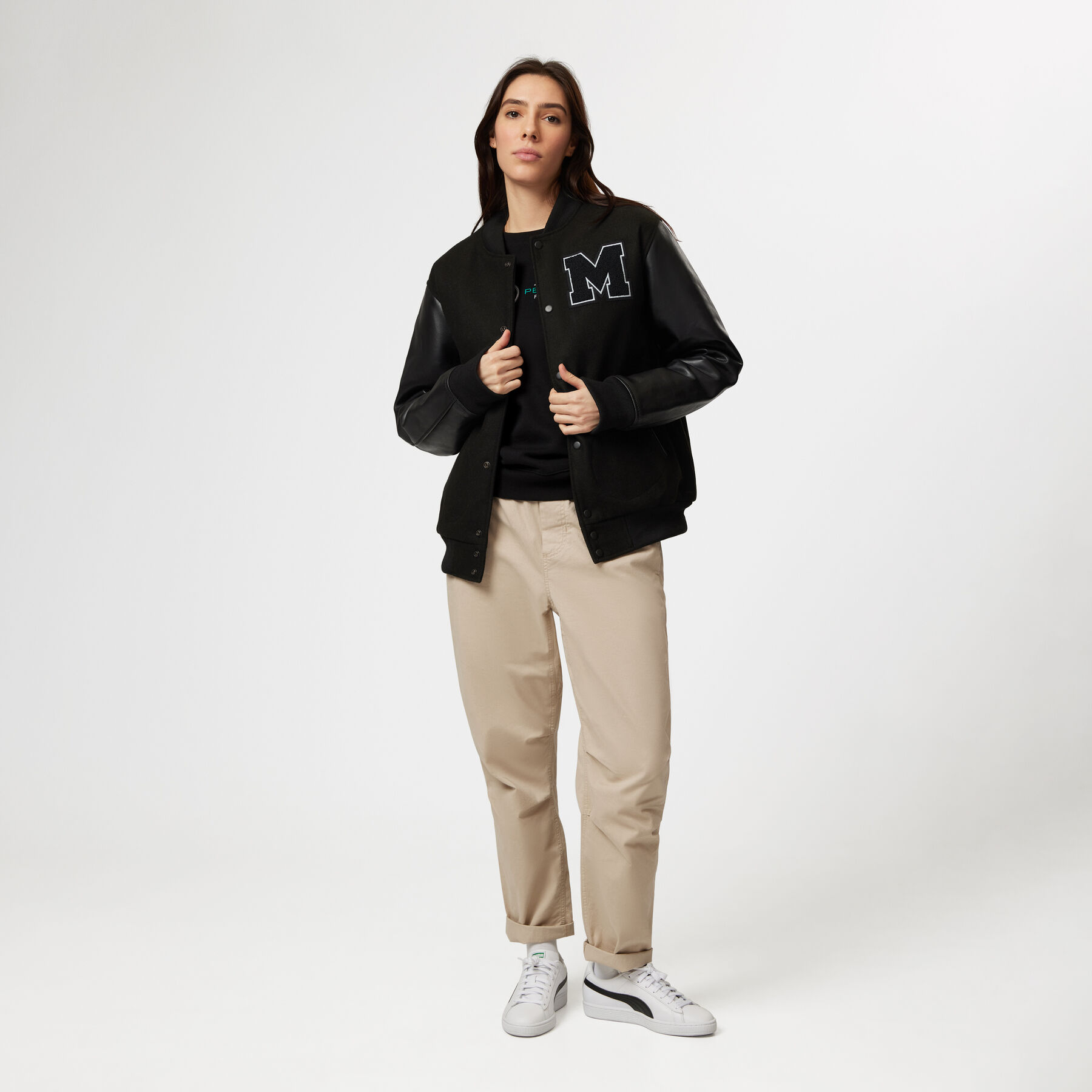 Mercedes benz shop wool bomber jacket