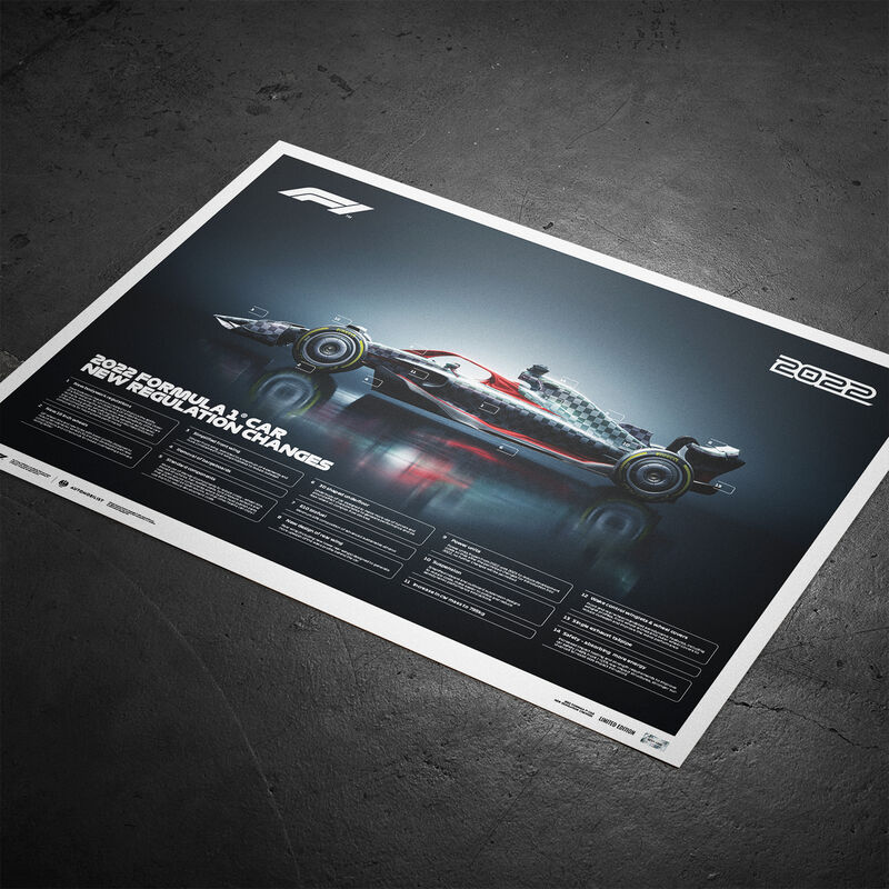 F1 SL NEW REGULATIONS 2022 POSTER - Multicolor