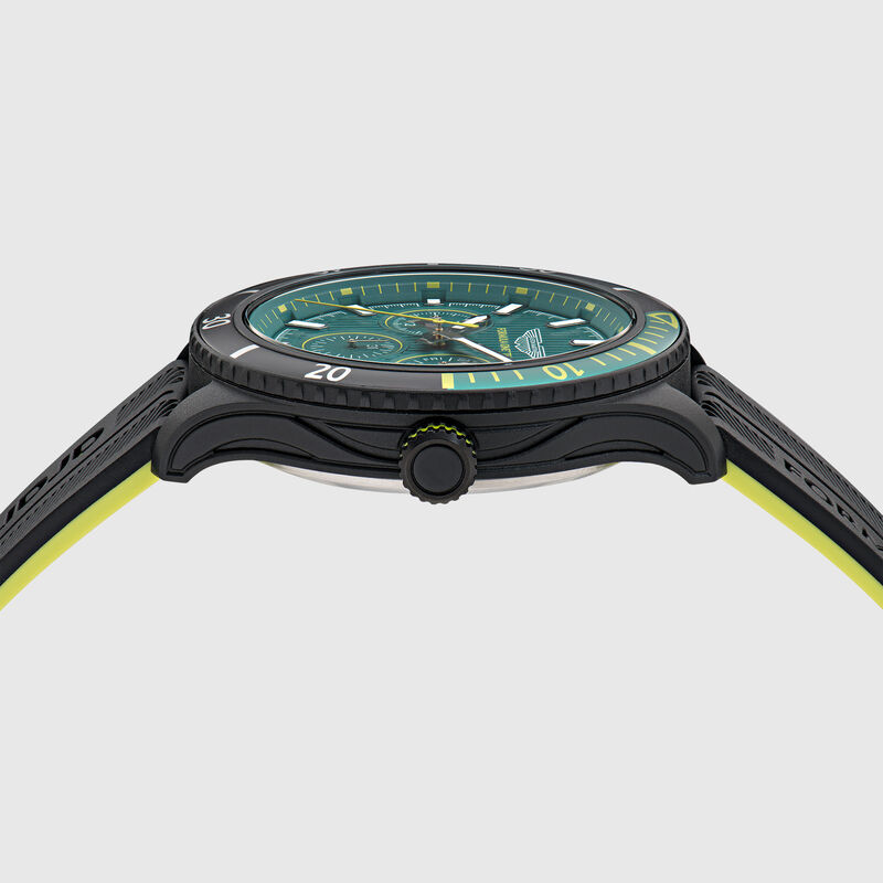 AMF1 PIT SILICONE STRAP WATCH - Black