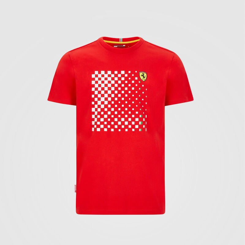 SF FW MENS CHECKERED GRAPHIC TEE - red