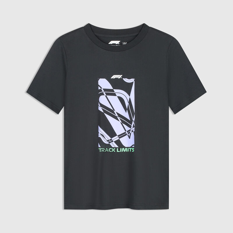 Kids Track T-shirt 2026 - F1 Collection - Black 104 - 8719203574257 - Fuel For Fans F1 Merchandise store