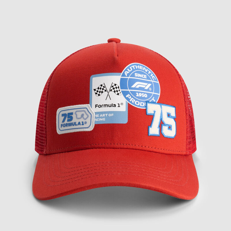 F1 FW HERITAGE TRUCKER CAP - red