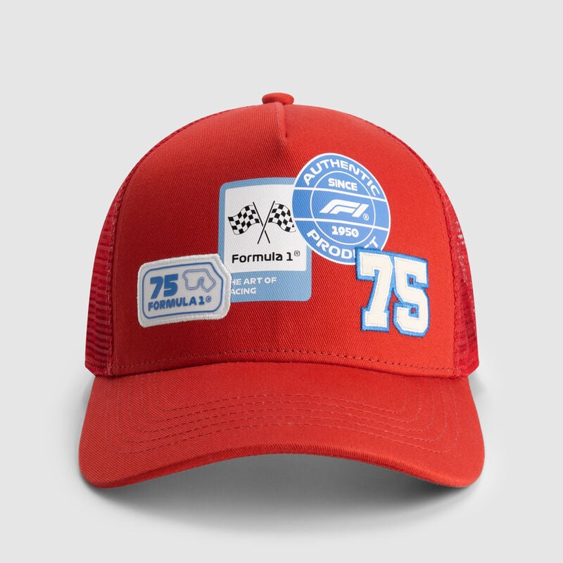 F1 FW HERITAGE TRUCKER CAP - red