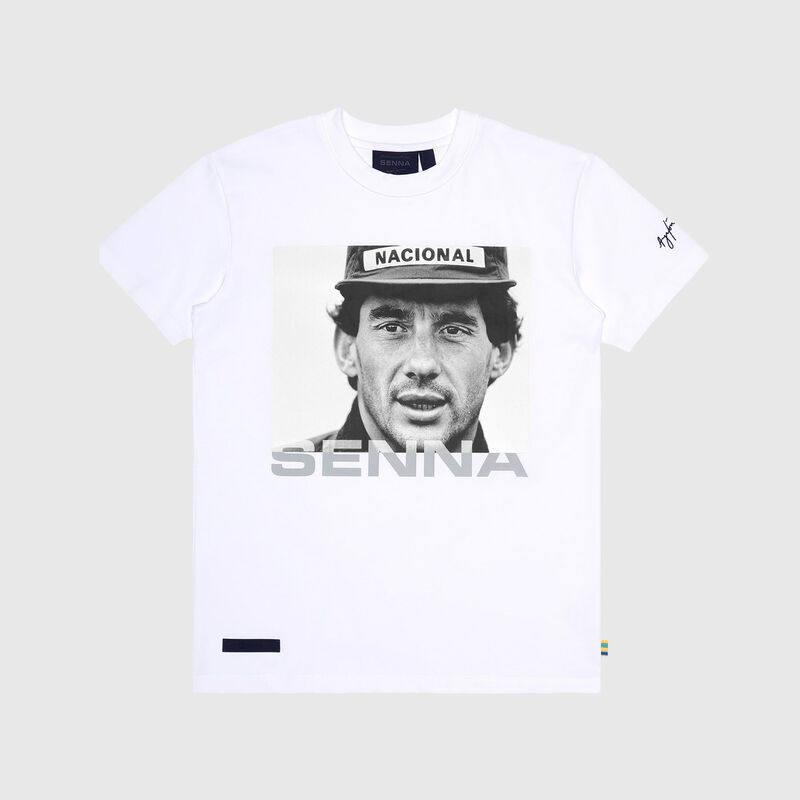 Icon T-shirt 2026 - Ayrton Senna - wit XS voor heren - 8719203755236 - Fuel For Fans F1 Merchandise Shop
