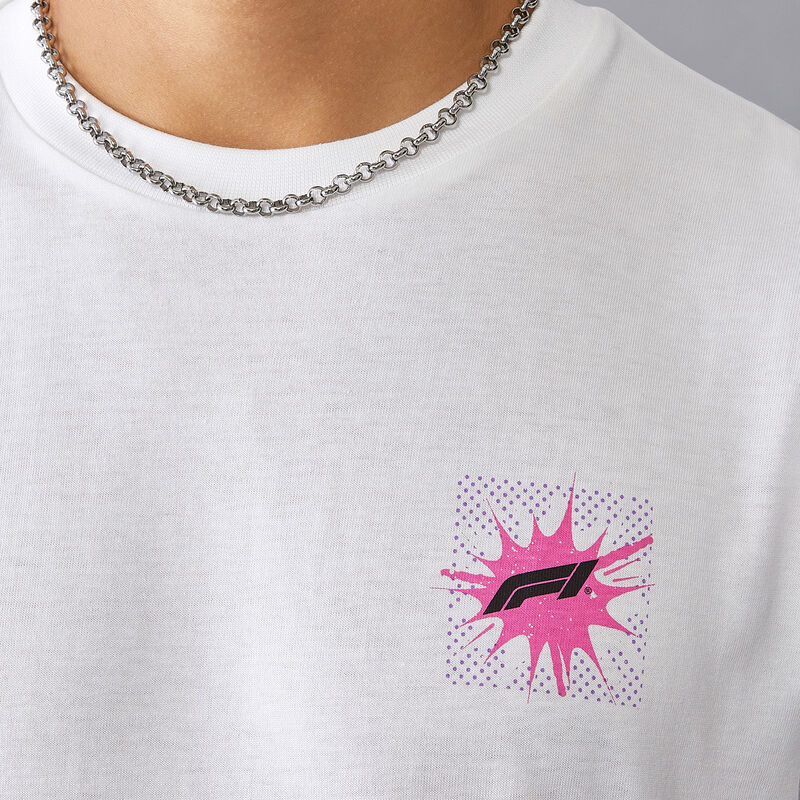 F1 FW HALFTONE GRAPHIC TEE - white