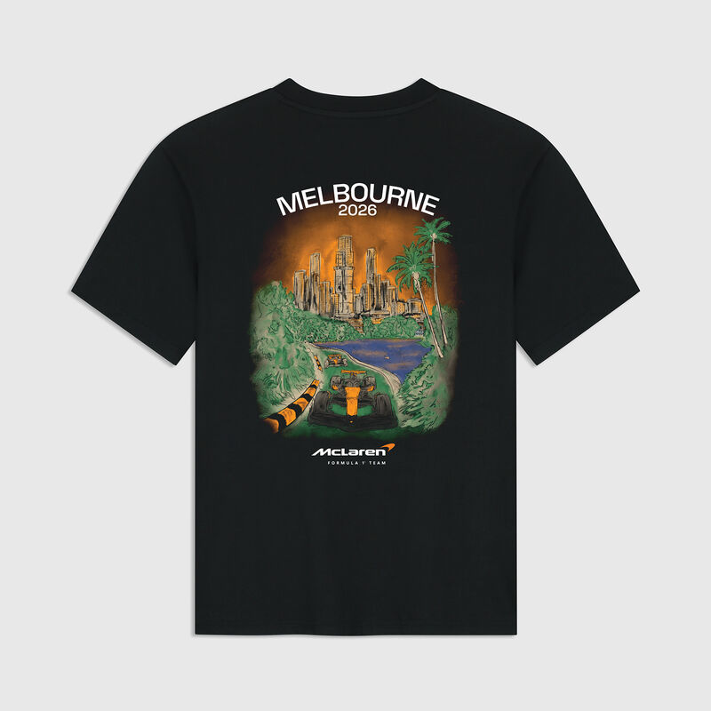 PUMA Melbourne T-Shirt 2026 - McLaren Mastercard F1 - Puma black XS for males - Fuel For Fans F1 Merchandise store