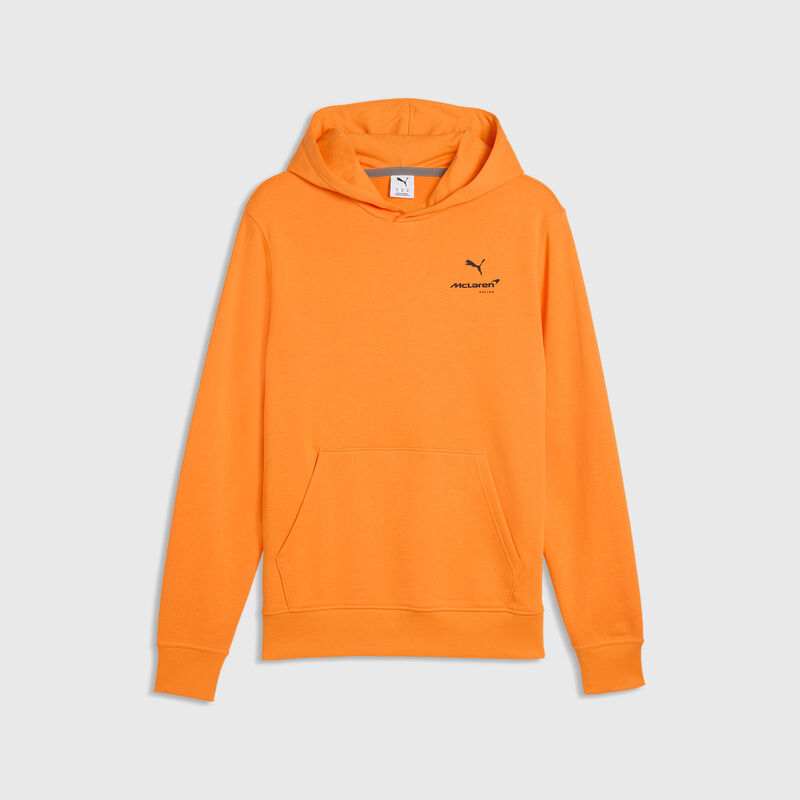 PUMA Essentials Hoodie 2026 - McLaren Racing - Orange XS for males - 4070032180618 - Fuel For Fans F1 Merchandise store